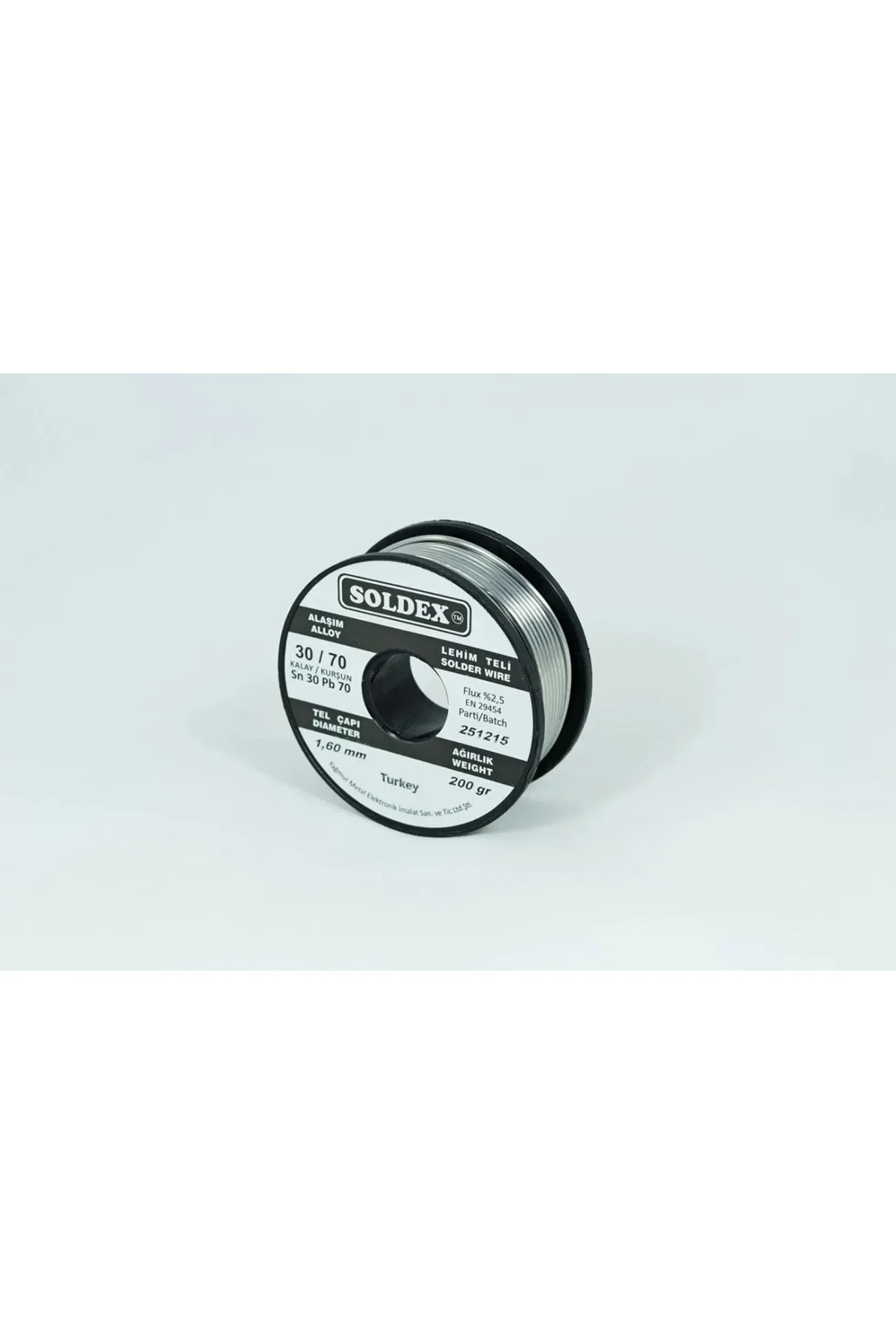 30-70 Lehim Teli 200 Gr 1,6 Mm Sn:30 - Pb:70 30-70 Lehim Teli 200 Gr 1,6 Mm Sn:30 - Pb:70