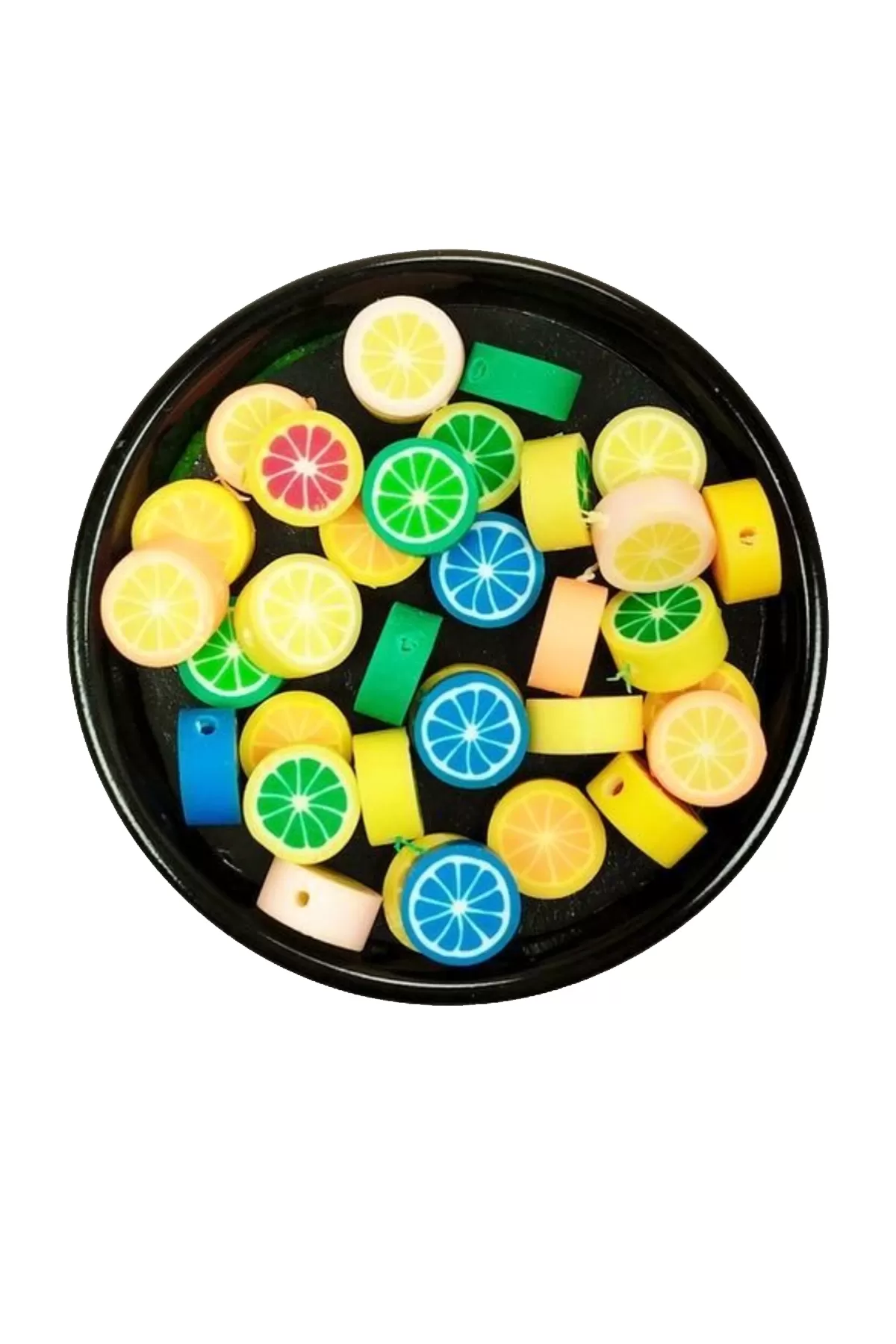 30 Adet 10 mm Polimer Kil Fimo Boncuk Takı Bileklik + 1 Metre Las