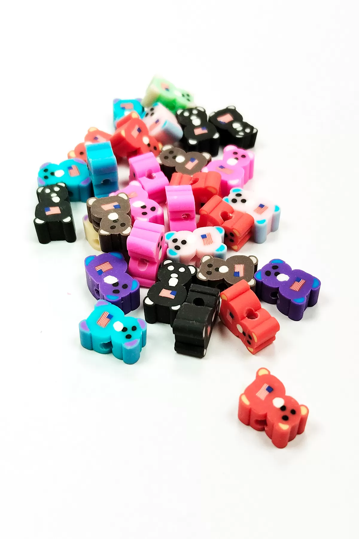 Just Cheap Store 30 Adet 10 Mm Polimer Kil Fimo Boncuk Takı Bileklik + 1 Metre Las