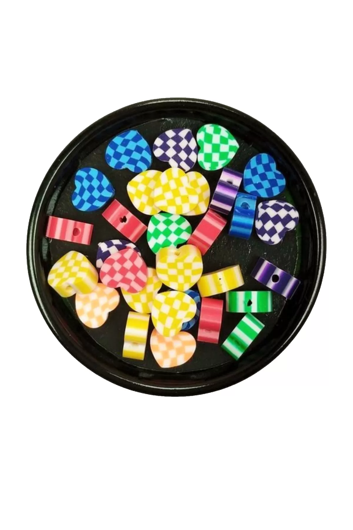 30 Adet 10 mm Polimer Kil Fimo Boncuk Takı Bileklik + 1 Metre Las