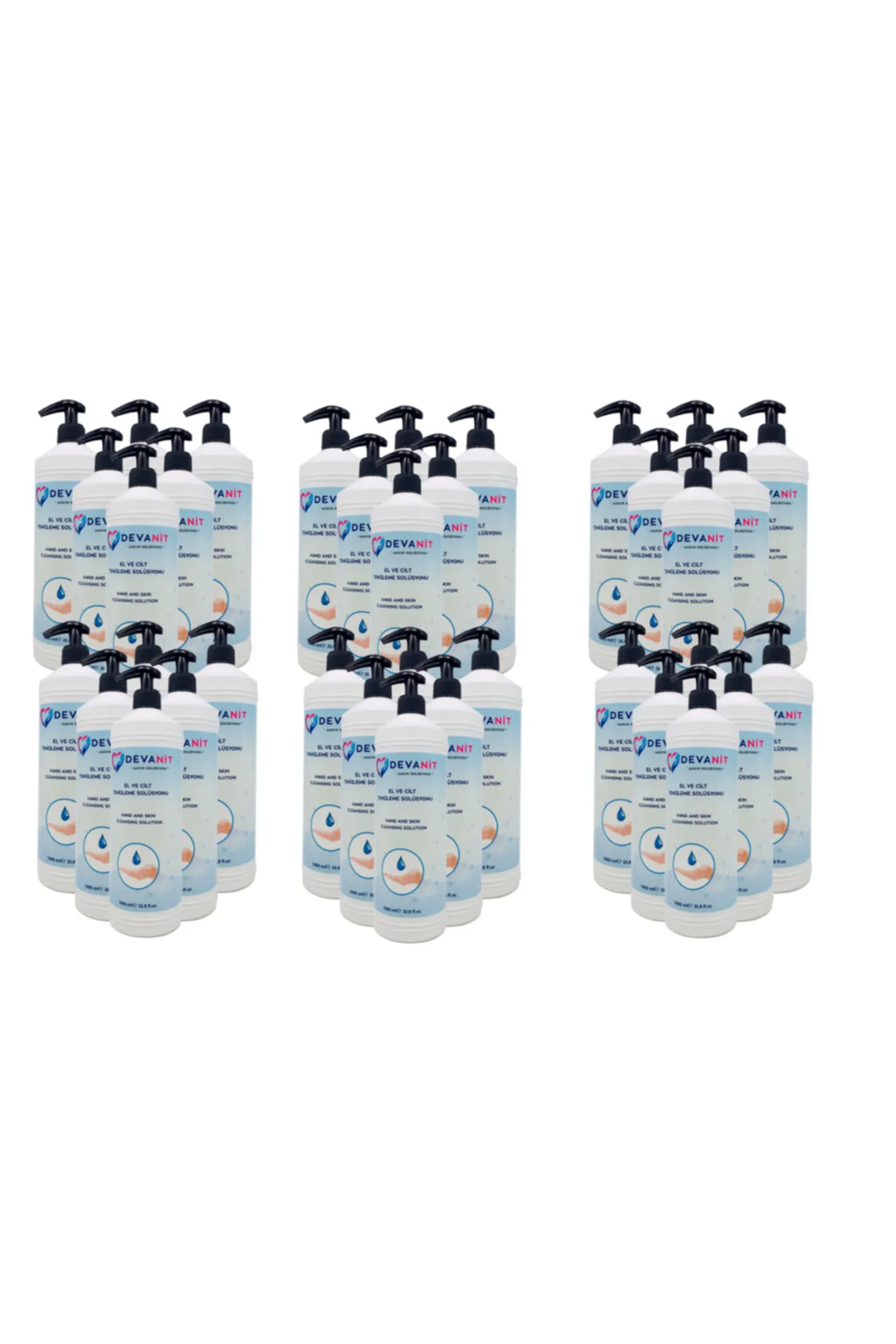 30 Adet, 1000 ml Solüsyon, Devanit Dezenfektan-el Temizleme Jeli