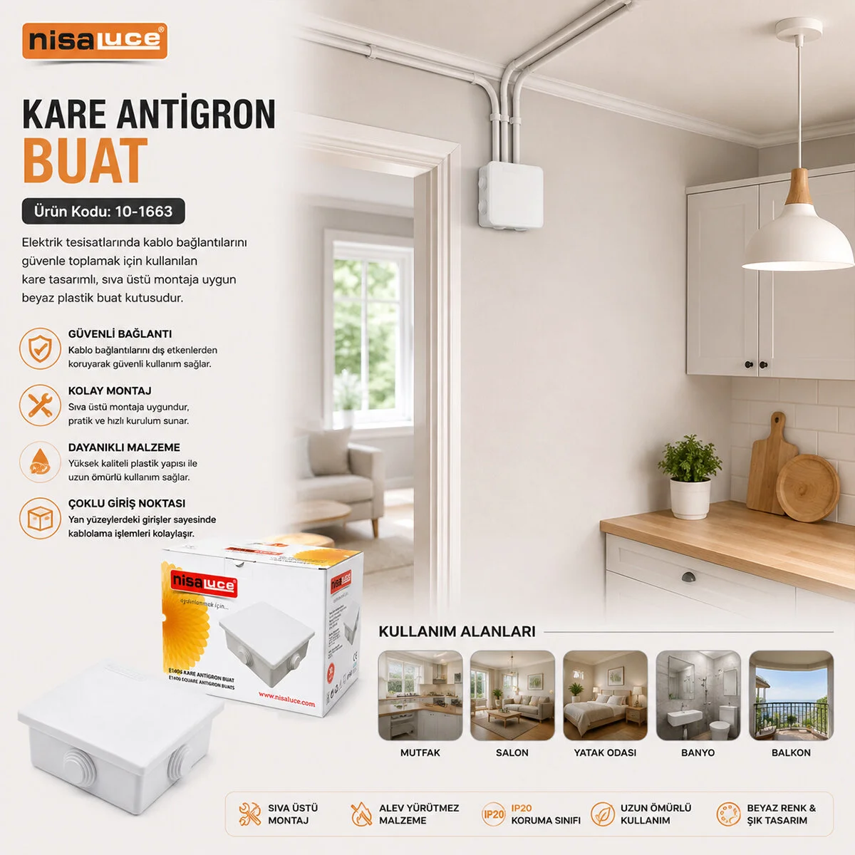 30 Adet IP40 Antigron Kare Buat 30 Adet IP40 Antigron Kare Buat