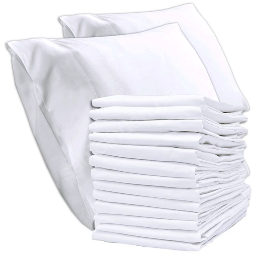 Rns 30 Adet Otel Tipi Beyaz Yastik Kilifi Akfil 63 Tel Dokuma %100 Pa