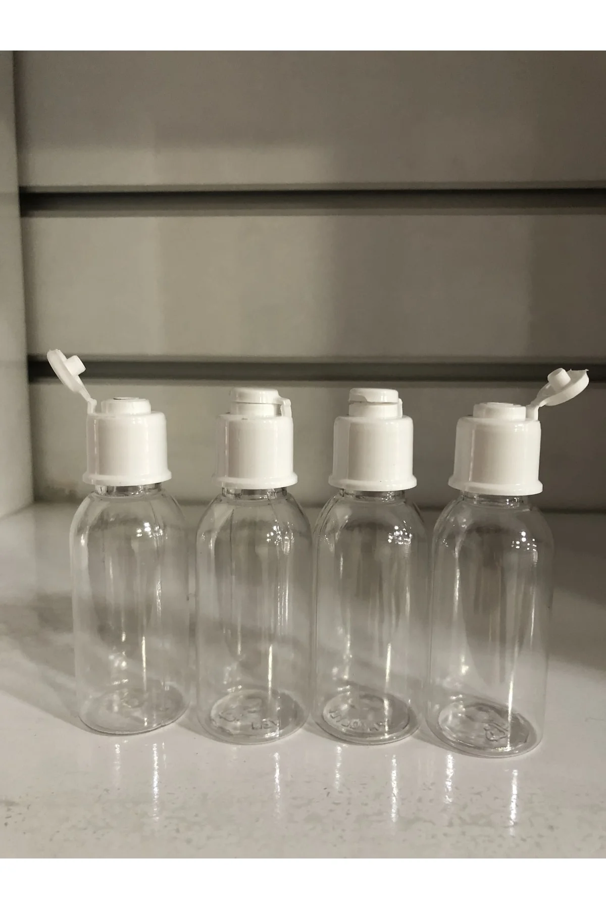 30 Cc Plastik Beyaz Fliptop Kapaklı Şişe