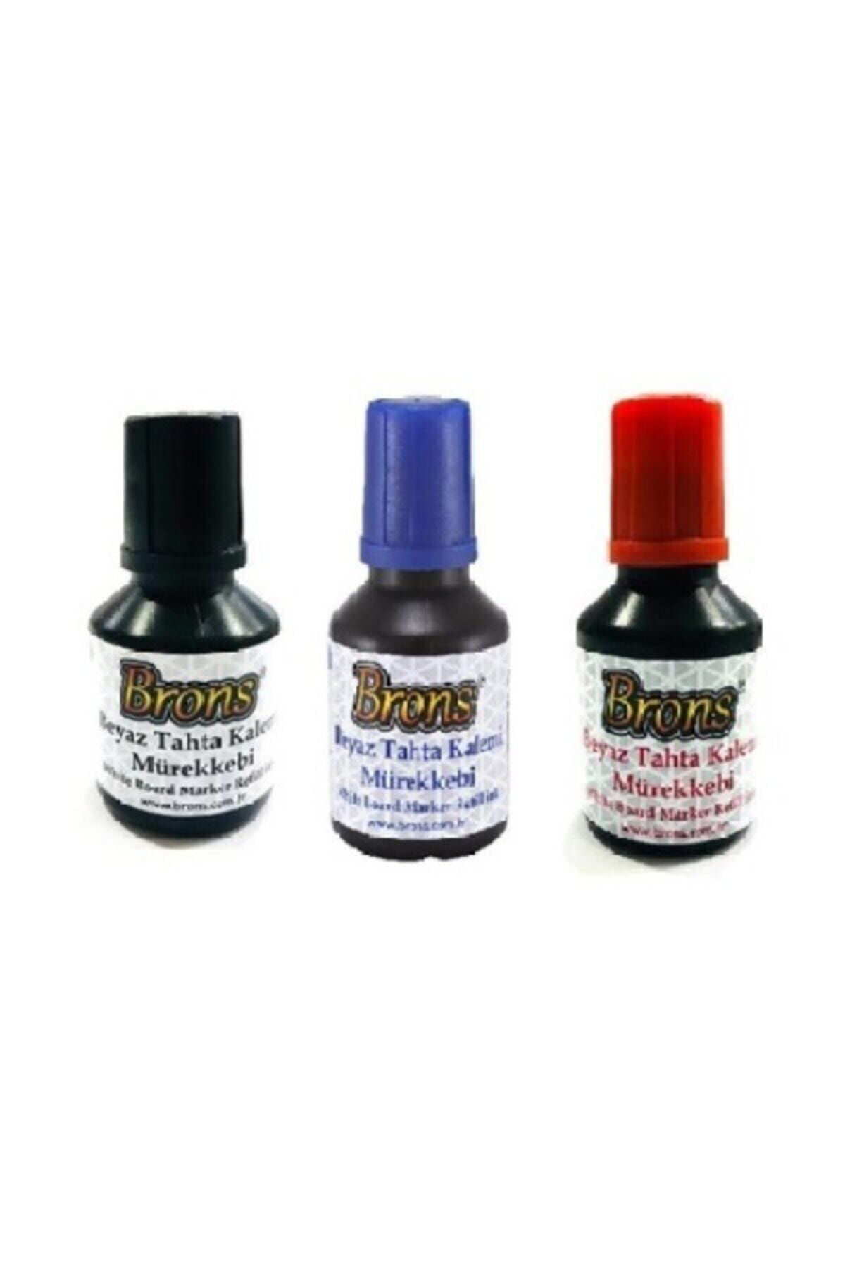 30 Cc Tahta Kalem Mürekkebi ( 1 Siyah 1 Mavi 1 Kırmızı ) Toplam 3