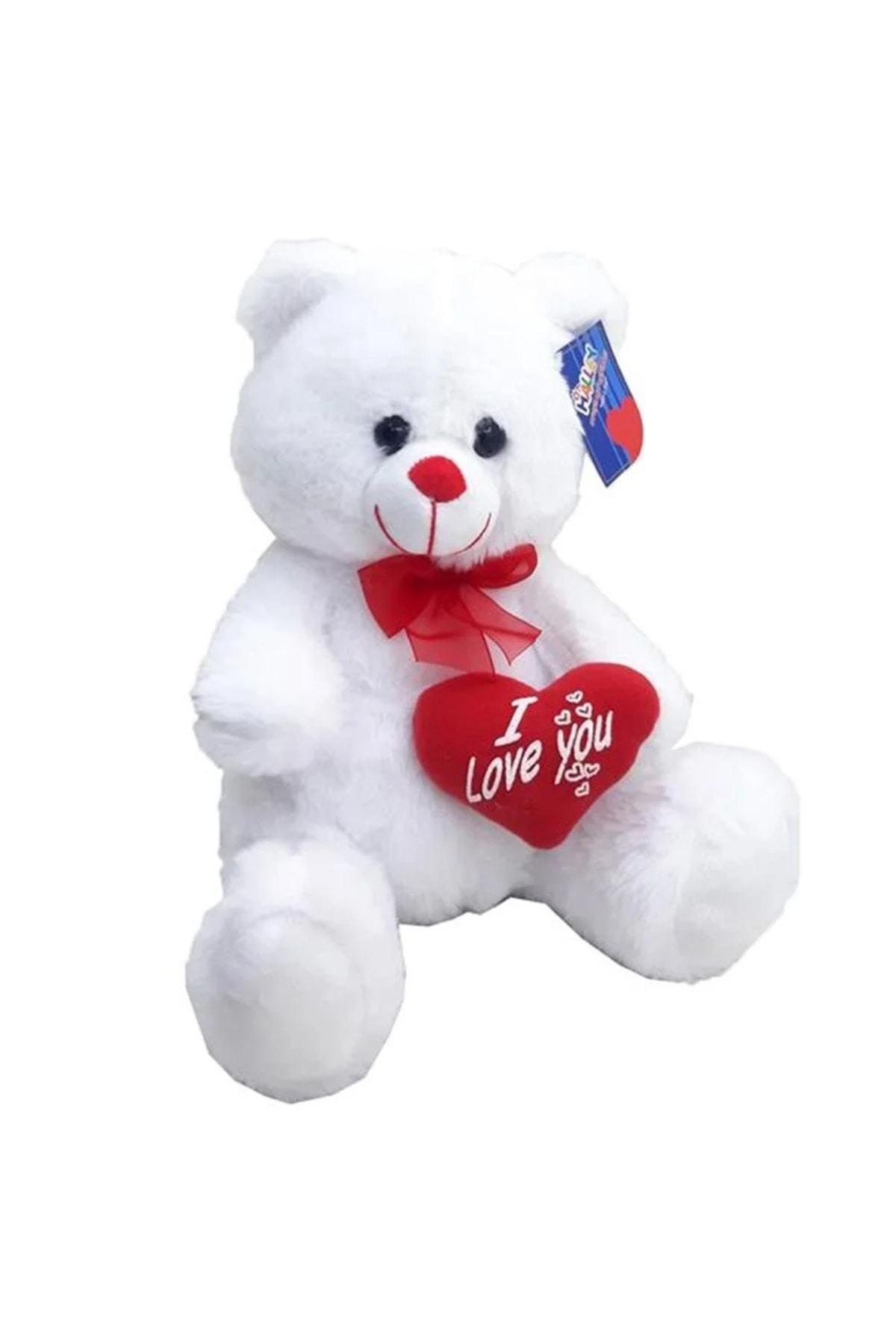 Oyuncak Store 30 Cm Kalpli Beyaz Ayı