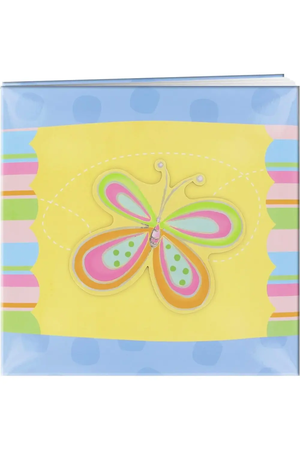 30 cm x 30 cm Postbound Aplike Kapak Hatıra Defteri, Kelebek 3955