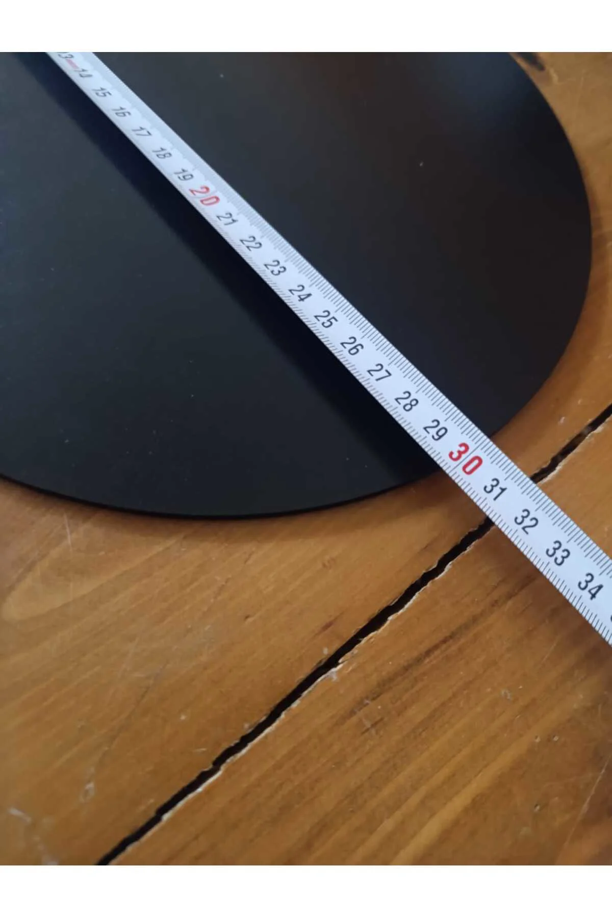 30 Cm Yuvarlak Siyah Çok Amaçlı Dekoratif MDF Panel ve Pasta Altl