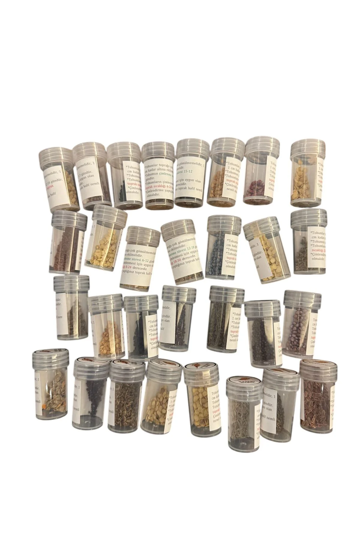 30 Farklı Tohum Seti + Saksı + Toprak + Ekipmanlı Tam Set