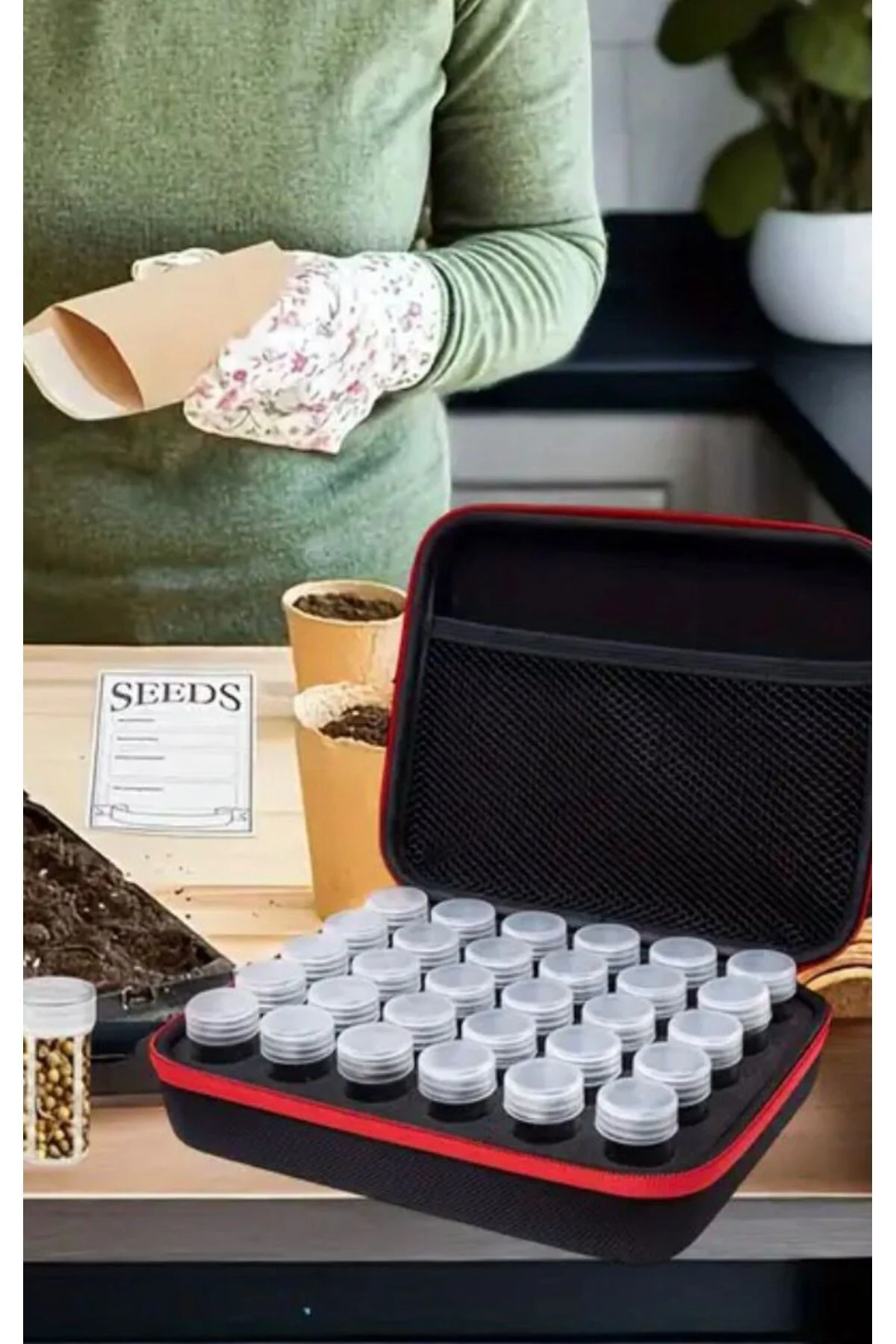 30 Farklı Tohum Seti + Saksı + Toprak + Ekipmanlı Tam Set