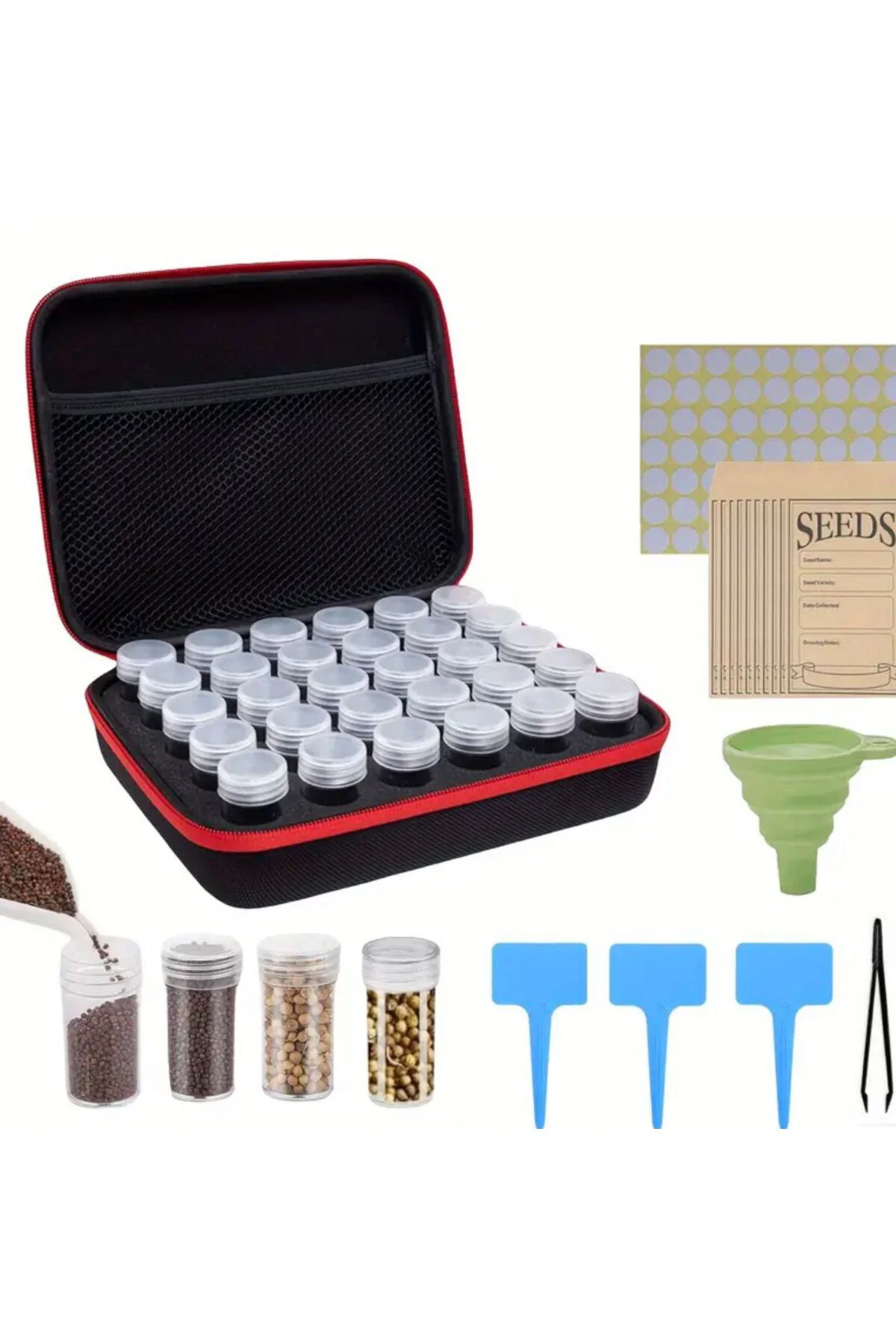 30 Farklı Tohum Seti + Saksı + Toprak + Ekipmanlı Tam Set