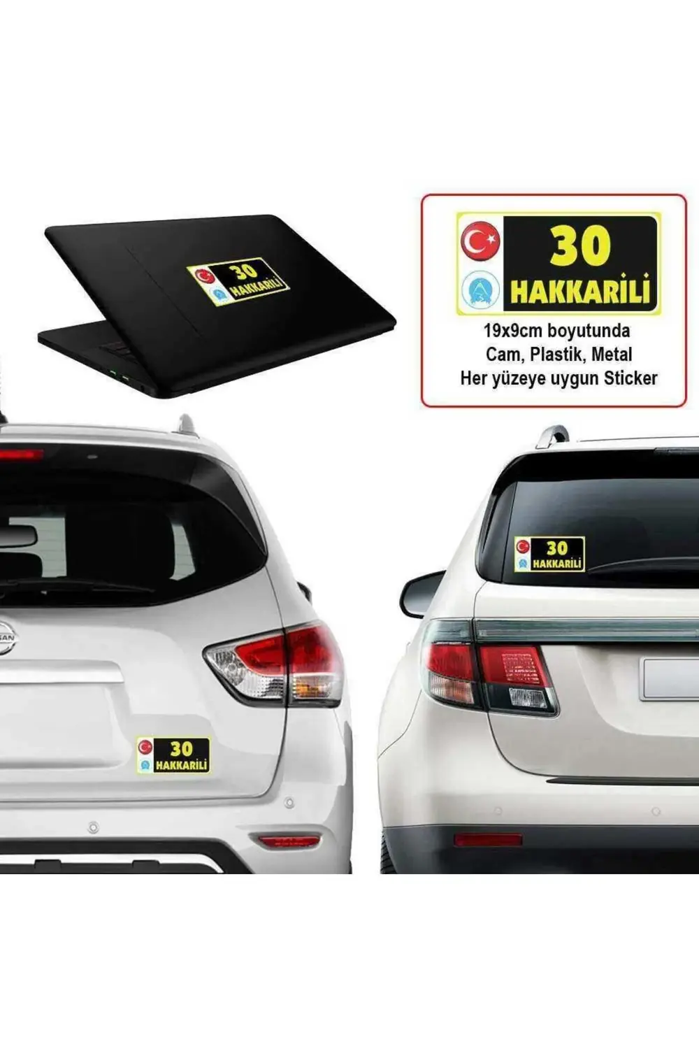 30 Hakkari - Memleket Sticker - Şehir - Arma,cam, Laptop Etiket O