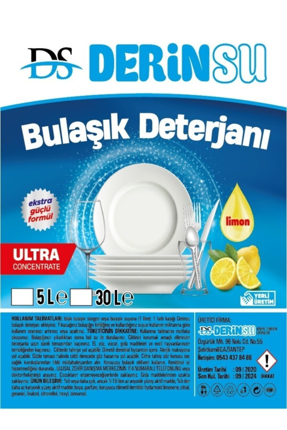 30 lt Derinsu Bulaşık Deterjanı