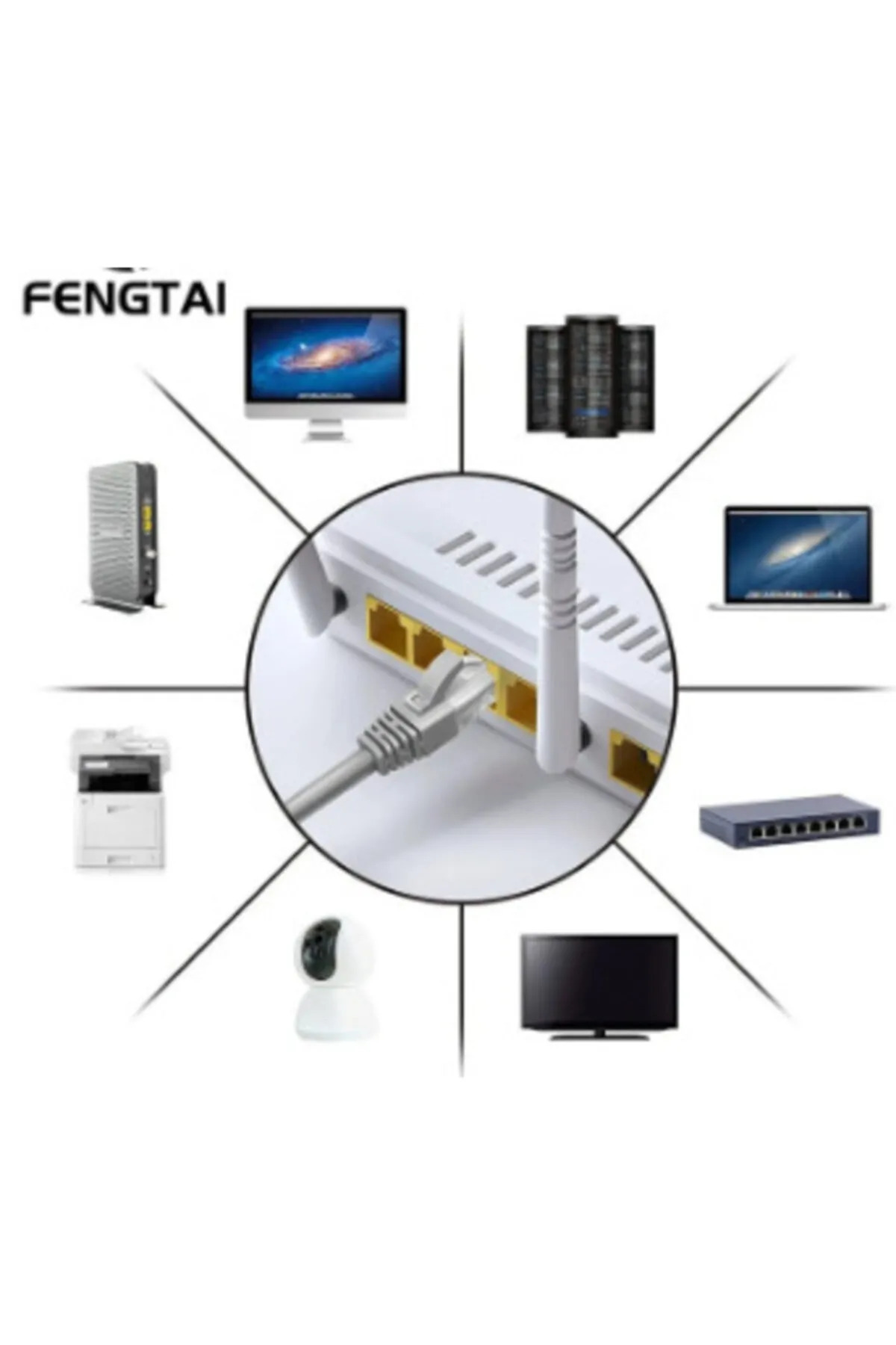 30 Metre Cat6 İnternet Ethernet Kablosu EzRj45 Cat 6 Utp Patch Ka