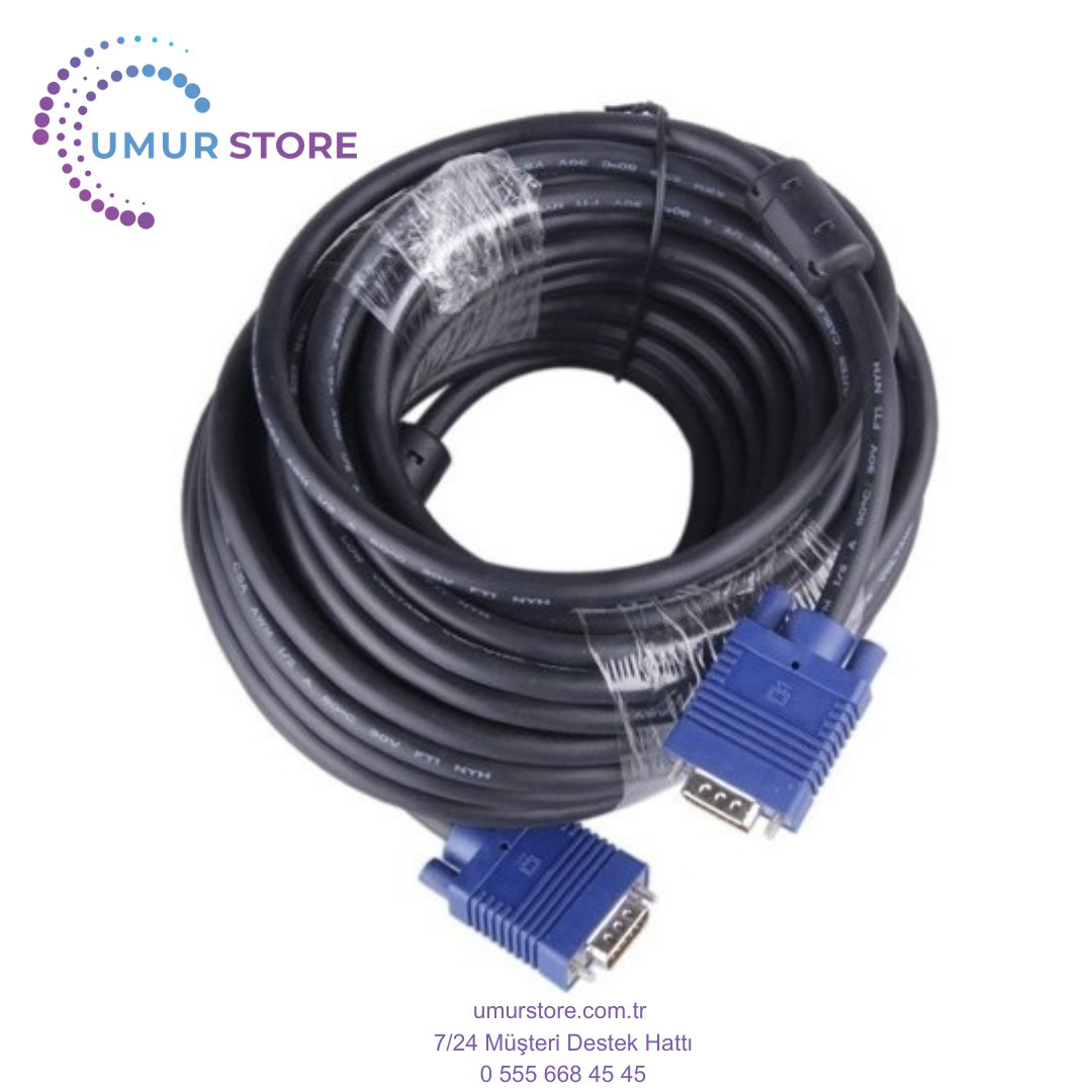 30 Metre Filtreli Vga E/E Görüntü Projeksiyon Kablo