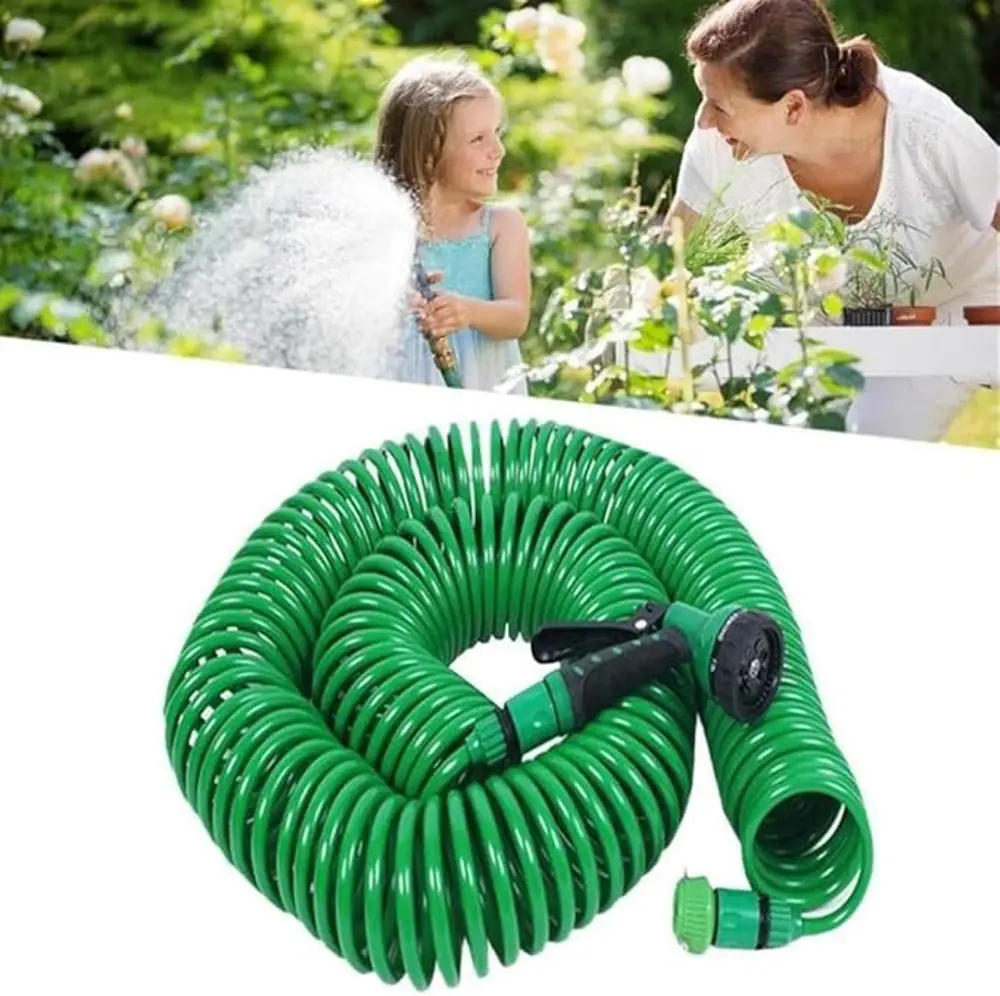 30 Metre Spiral Hortum + 4 Fonksiyonlu Özel Sulama Tabancası (474