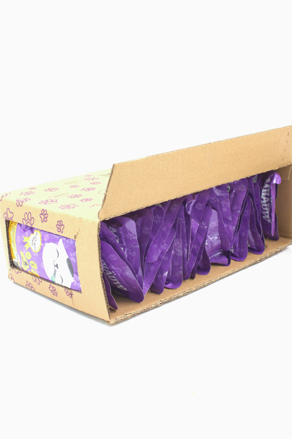 30 Paket Mhauw Kediler İçin Yürekli Ödül Mama Püre 80 Gr