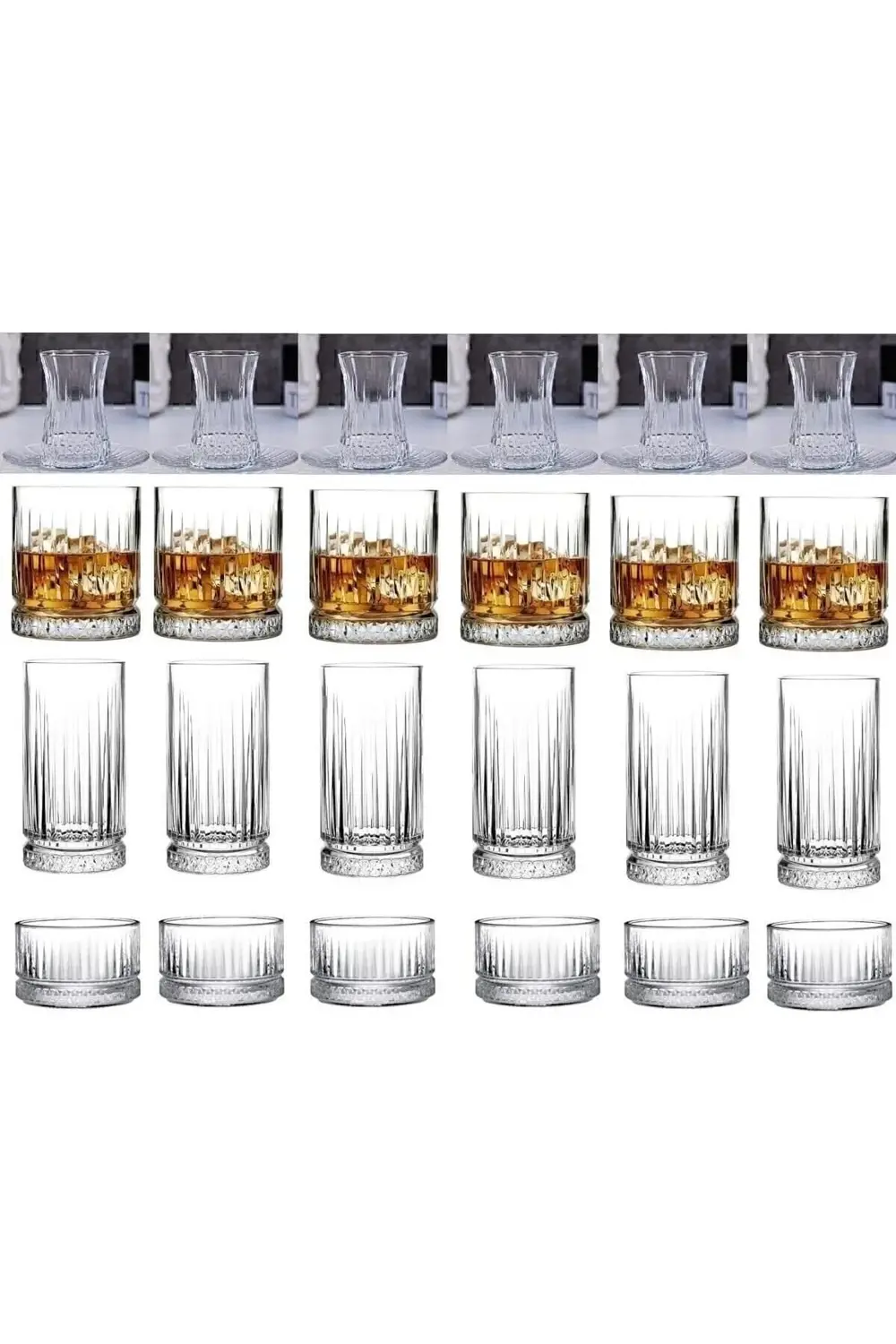 30 Parça Çay Ve Meşrubat Bardak Kase Sunum Seti 8695412369853325a