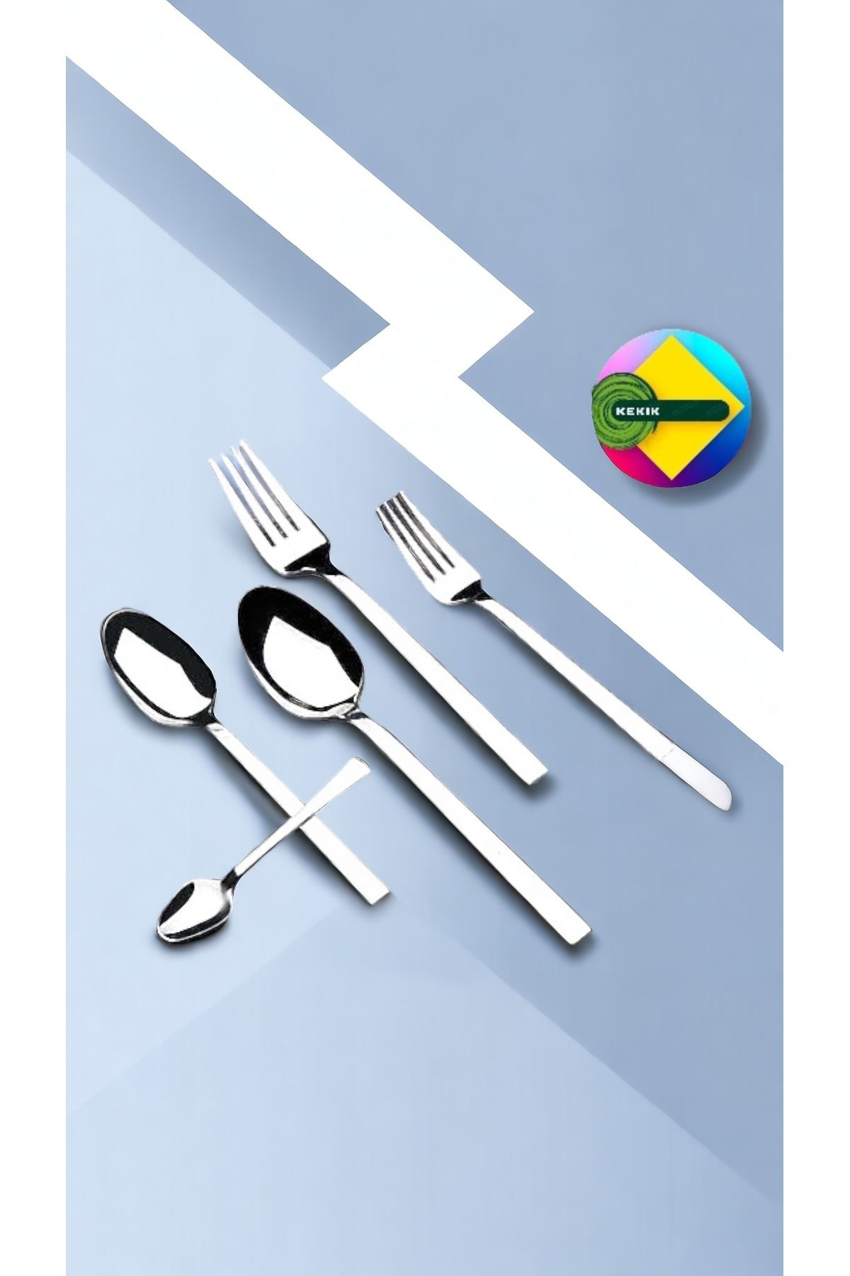 Kekikdükkan 30 Parça Çelik Çatat Kaşik Seti (Kamp Ocak Gazi Hediye)