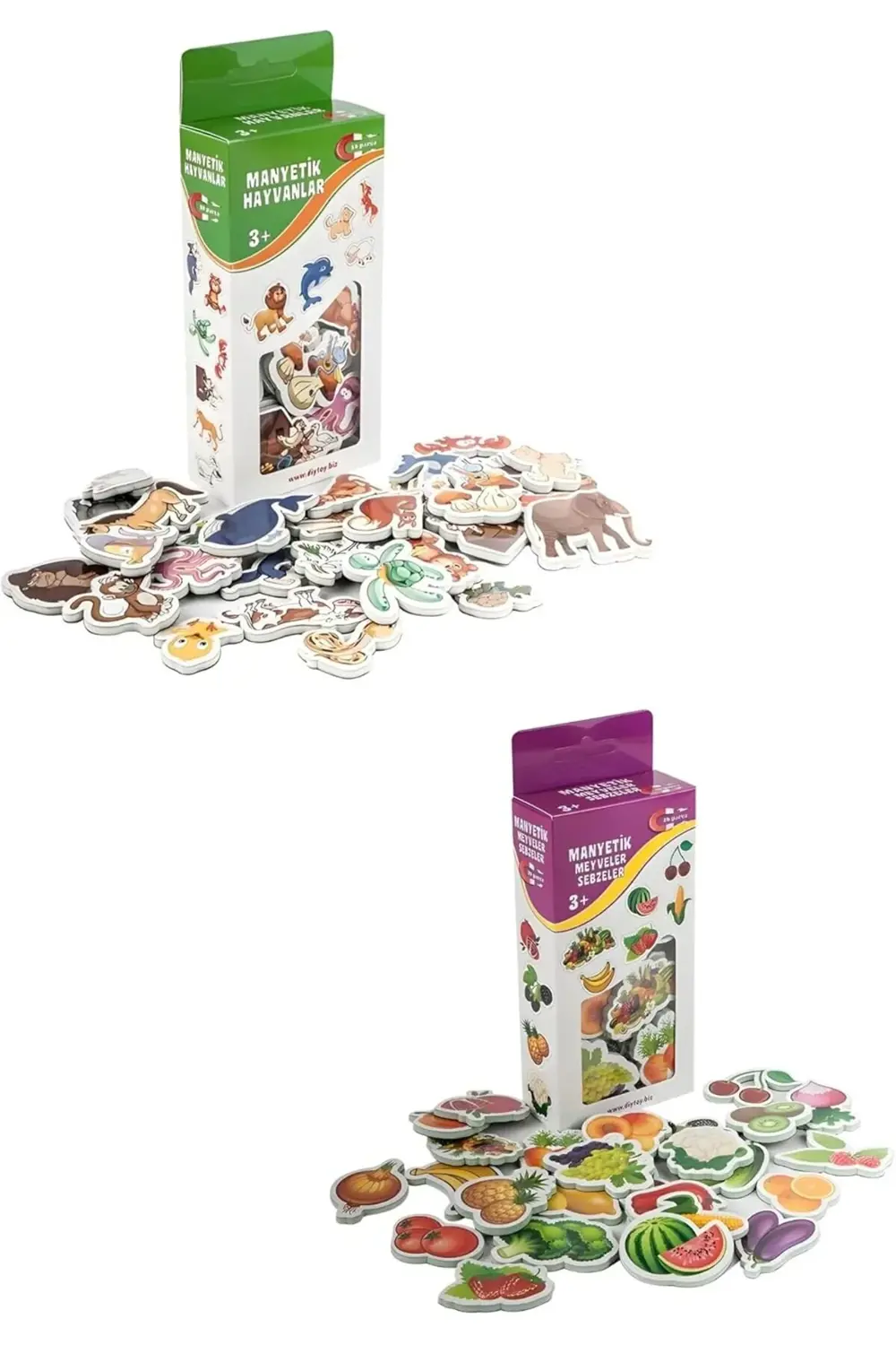 30 Parça Hayvanlar ve 26 Parça Sebze Meyveler Eğitici Set Magnet