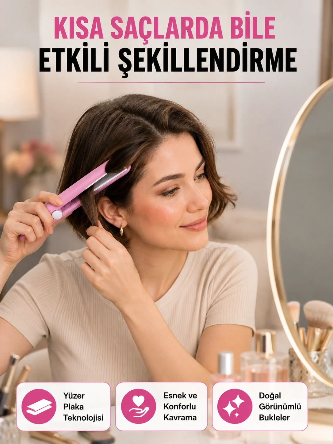 30 Saniyede Isınan PTC Teknolojili Saç Şekillendirici – Sabit Isı Kontrollü, Hızlı Performans Yeni Nesil