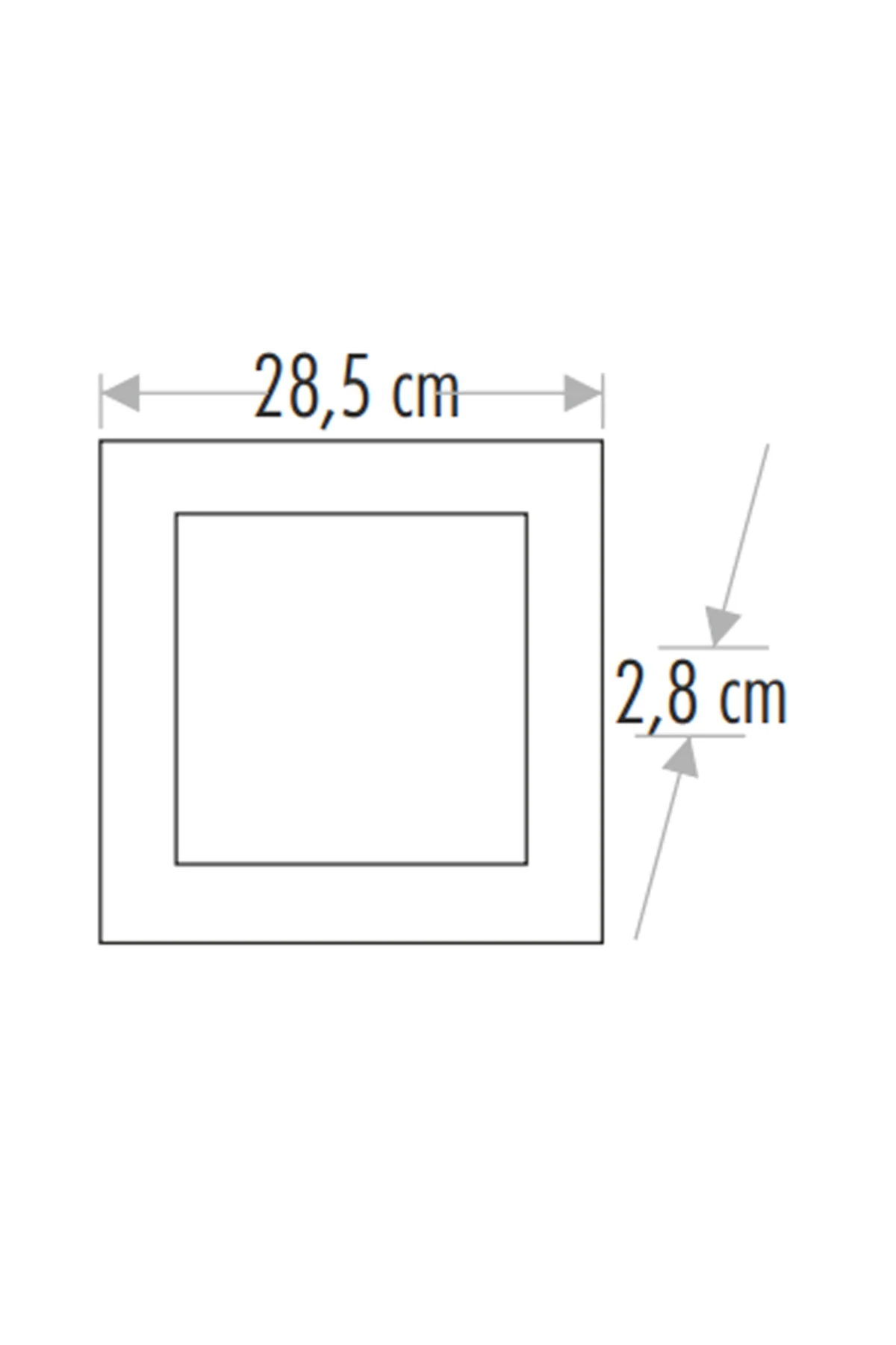 30 Watt Panel Led Armatür Sıva Üstü Kare Ct 5274 Günışığı Sarı Işık 3200k Alüminyum Kasa 30 Watt Panel Led Armatür Sıva Üstü Kare Ct 5274 Günışığı Sarı Işık 3200k Alüminyum Kasa - Görsel 5