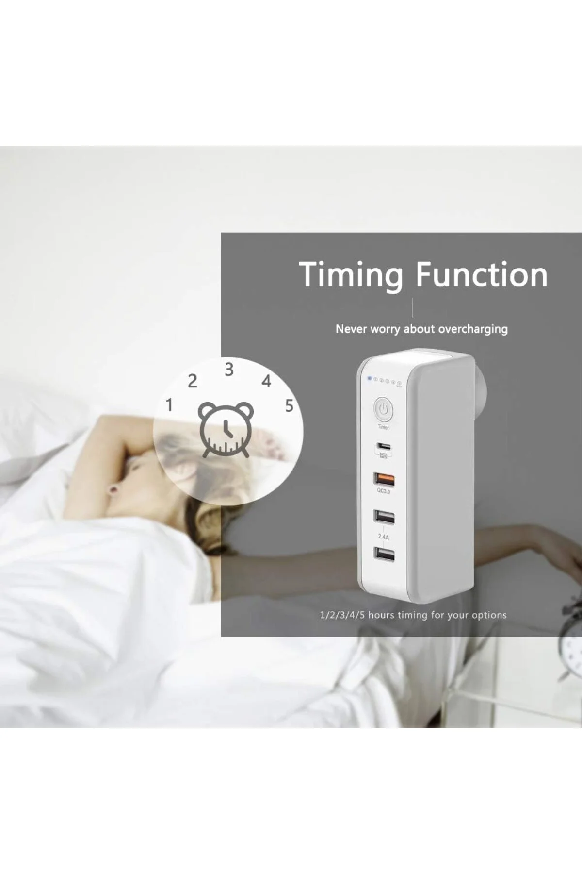 30 WATT PD18W Zaman Ayarlı USB Çıkışlı Priz 180 Derece Döndürüleb 30 WATT PD18W Zaman Ayarlı USB Çıkışlı Priz 180 Derece Döndürüleb