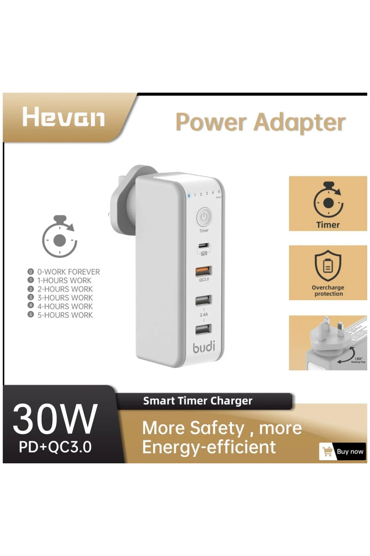 30 WATT PD18W Zaman Ayarlı USB Çıkışlı Priz 180 Derece Döndürüleb 30 WATT PD18W Zaman Ayarlı USB Çıkışlı Priz 180 Derece Döndürüleb