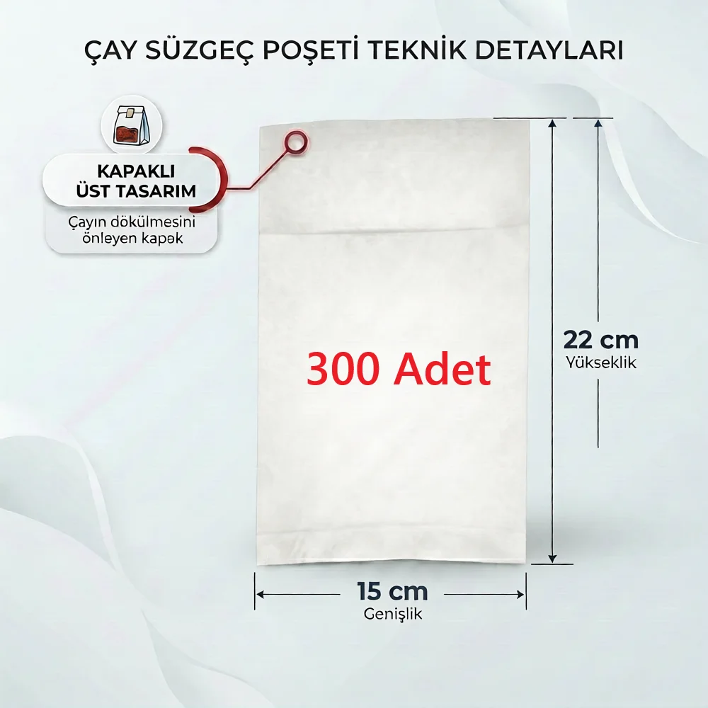 300 Adet Endüstriyel Demlik İçi Çay Filtresi Körüklü Kapaklı Çay Süzgeci Boş Demlik Poşeti Bonesi 15x22 cm Bitki Kış Çay Demleme Fiyatı, Yorumları ve Özellikleri