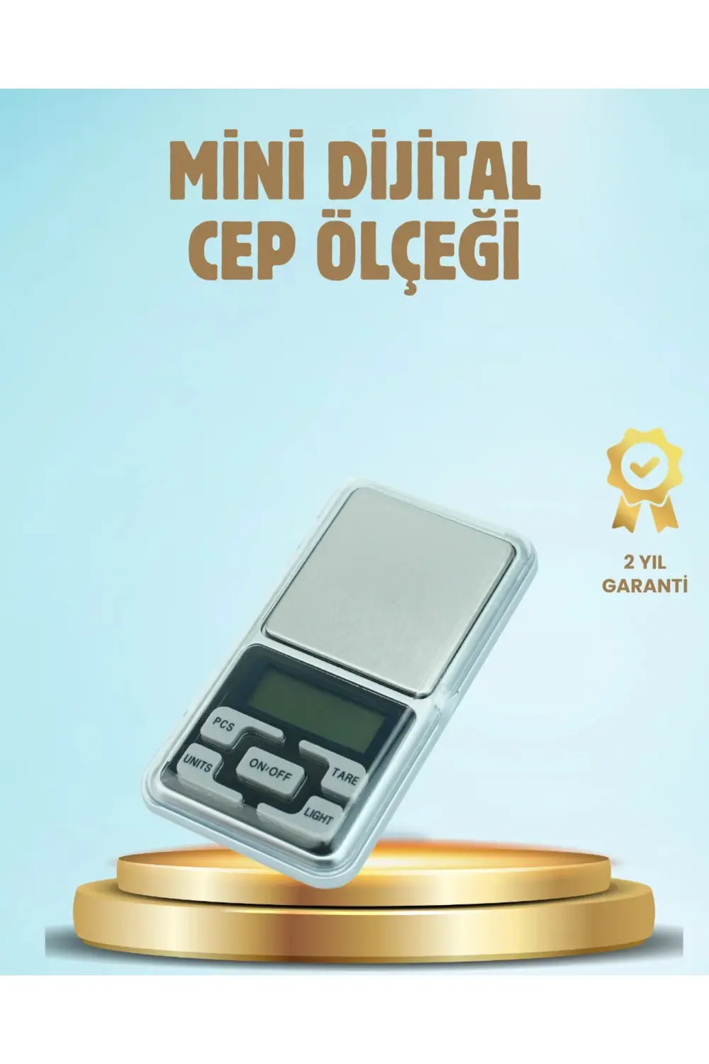 300 Gr Hassas Cep Terazisi Mavi Işıklı LCD Ekranlı