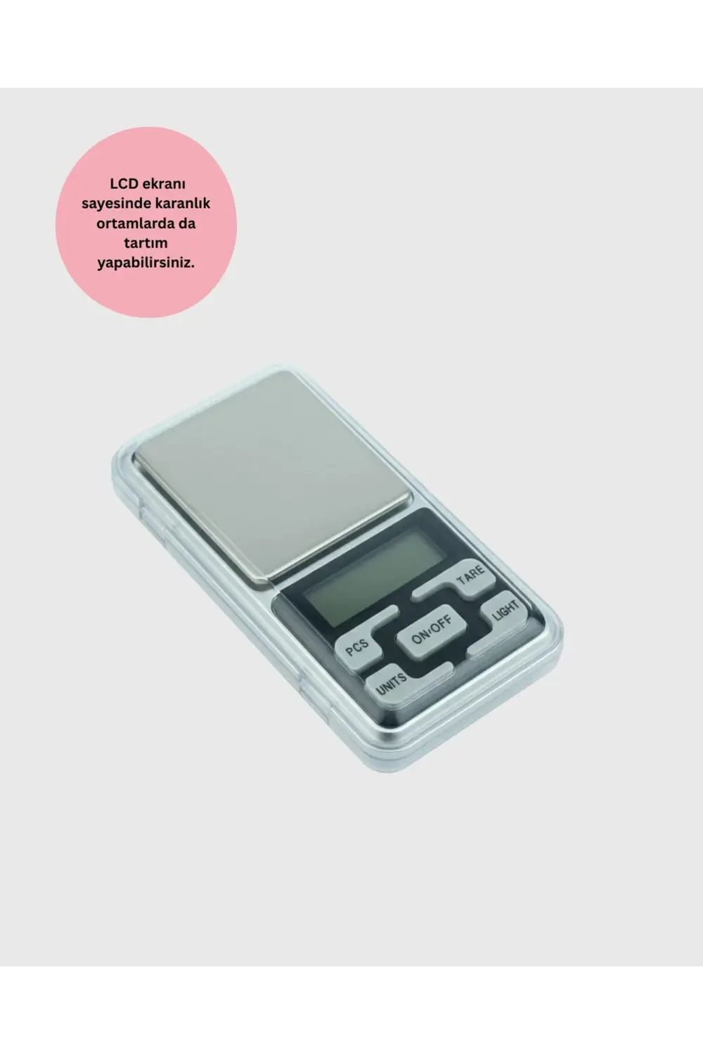 300 Gr Hassas Cep Terazisi Mavi Işıklı LCD Ekranlı