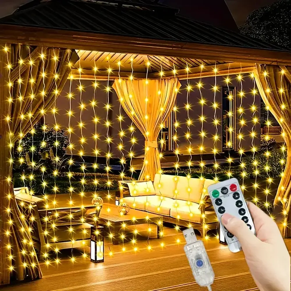 300 Ledli 10 Sarkıt Perde Led Işık-8 Fonksiyon, Uzaktan Kumandalı Fiyatı, Yorumları ve Özellikleri