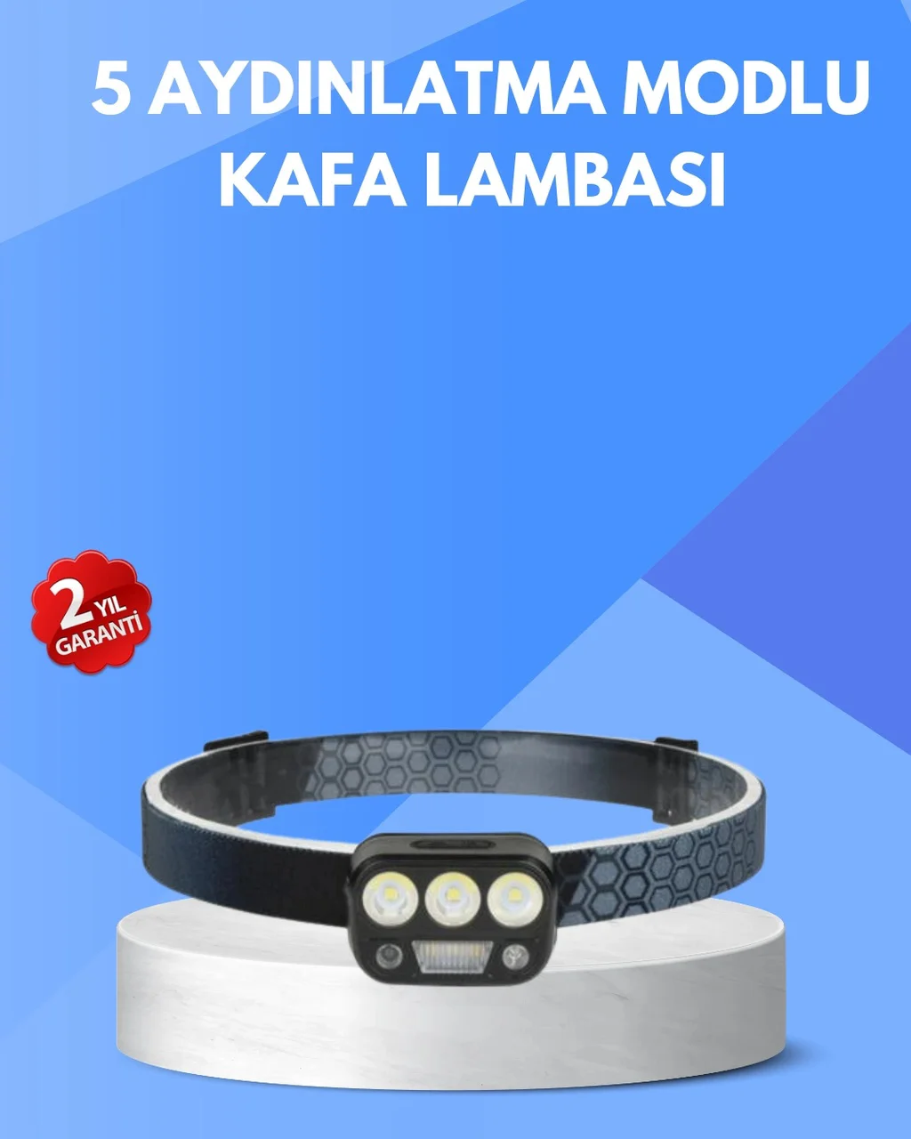 300 Lümen Sensörlü Led Kafa Lambası Usb Şarjlı Sos Modlu Diğer
