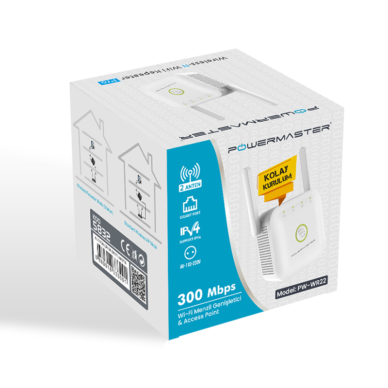 300 MBPS 2 ANTEN WIFI REPEATER+ACCESS POINT (4741)