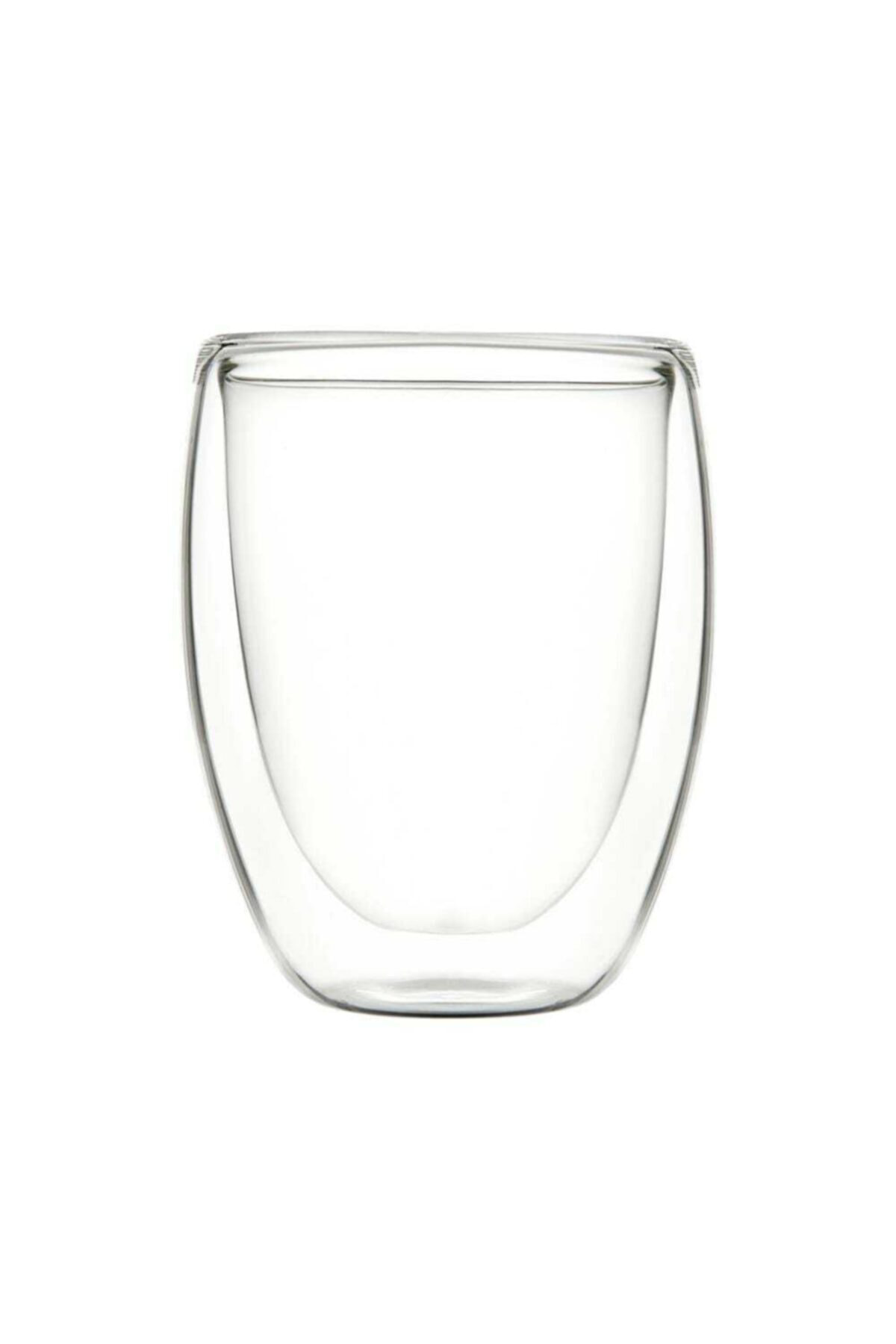 Elif Aksesuar 300 Ml Çift Cidarlı Cam Şeffaf Bardak