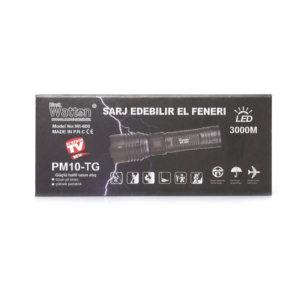 Just Cheap Store 3000 Lümen  Güçlü El Feneri  Wt-600