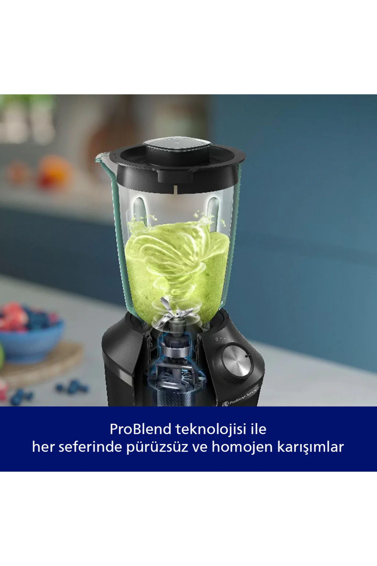3000 Serisi Blender ProBlend Crush Teknolojisi 600W, 2 Litre Geniş Kapasite, 2 Hız Ayarı, HR2291/41 3000 Serisi Blender ProBlend Crush Teknolojisi 600W, 2 Litre Geniş Kapasite, 2 Hız Ayarı, HR2291/41