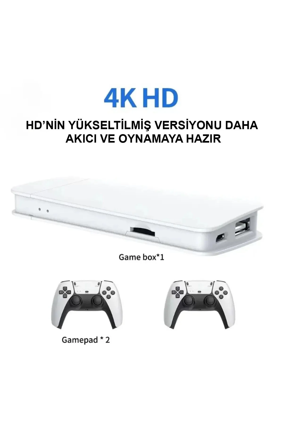 30.000 Oyun Yüklü, PS5 Kollu, 2.4G Kablosuz Çift Kumandalı Retro Oyun Konsolu Stick