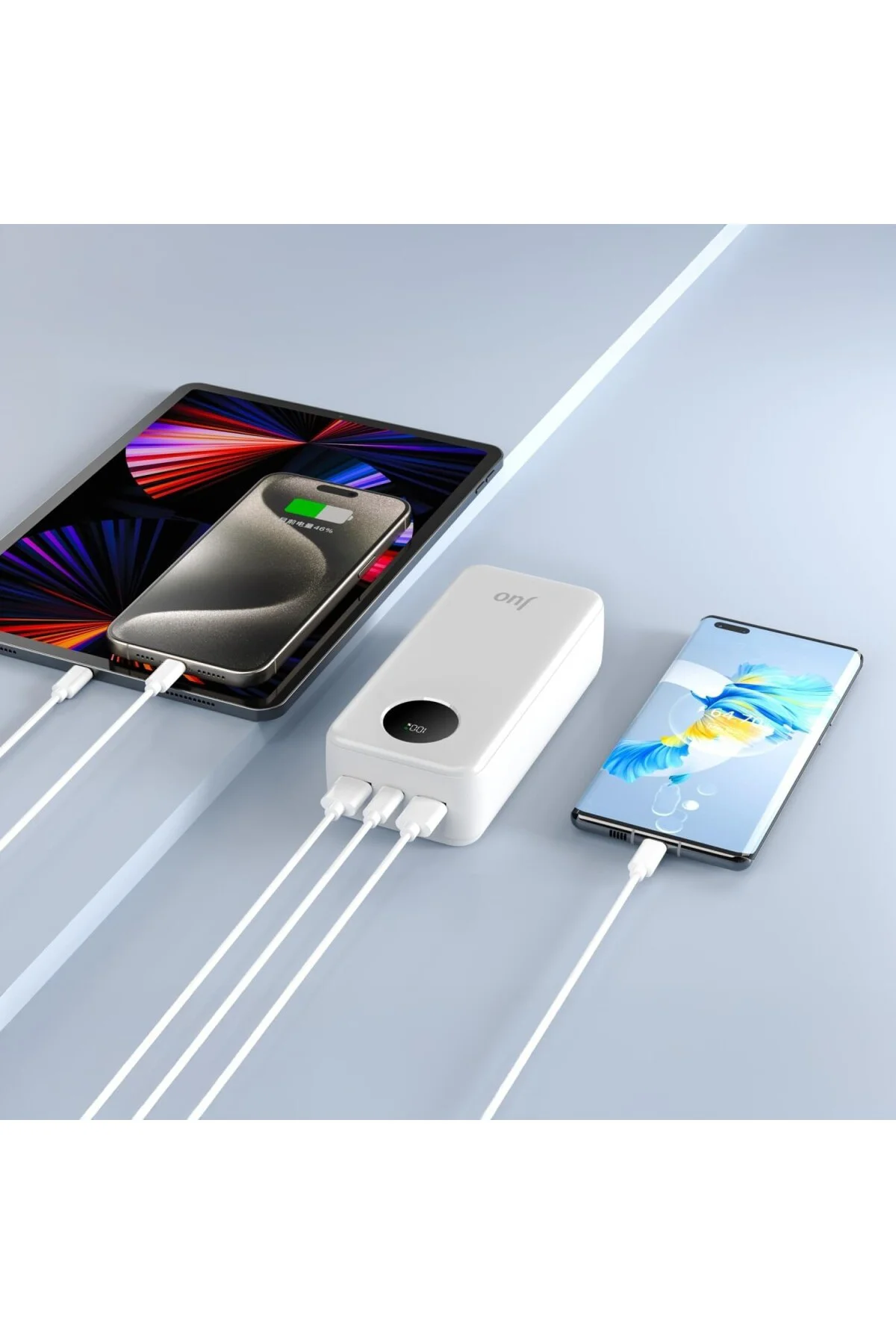 30000mAh 22.5W Dijital Led Ekranlı Taşınabilir Hızlı Şarj Cihazı 