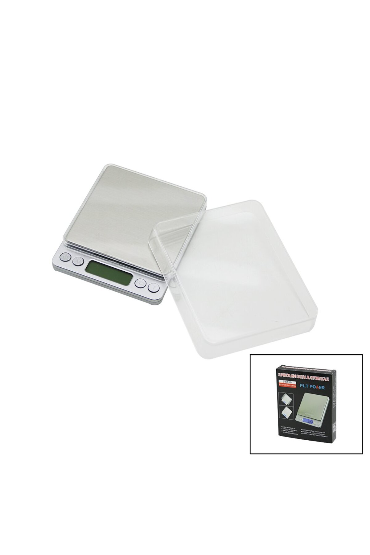 Ok Aksesuar 3000Gr/0.01Gr Mini=10.5X13cm Hassas Tarti - Terazi Şeffaf Pls.Kap