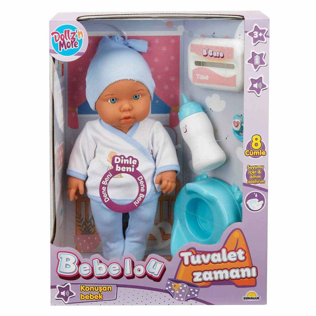 30011 Bebelou Tuvalet Zamanı Sesli Bebek Seti 35 cm - 30011 Bebelou Tuvalet Zamanı Sesli Bebek Seti 35 cm -