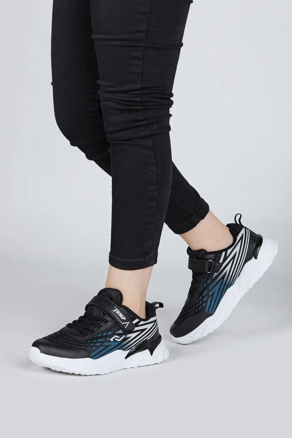 30030 Siyah - Mavi Erkek Çocuk Sneaker Günlük Spor Ayakkabı