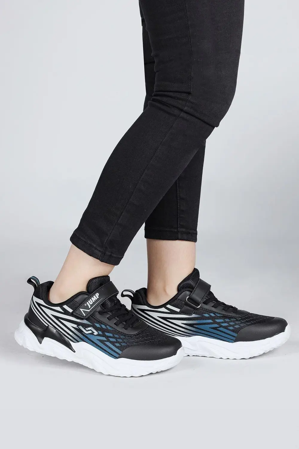 30030 Siyah - Mavi Erkek Çocuk Sneaker Günlük Spor Ayakkabı