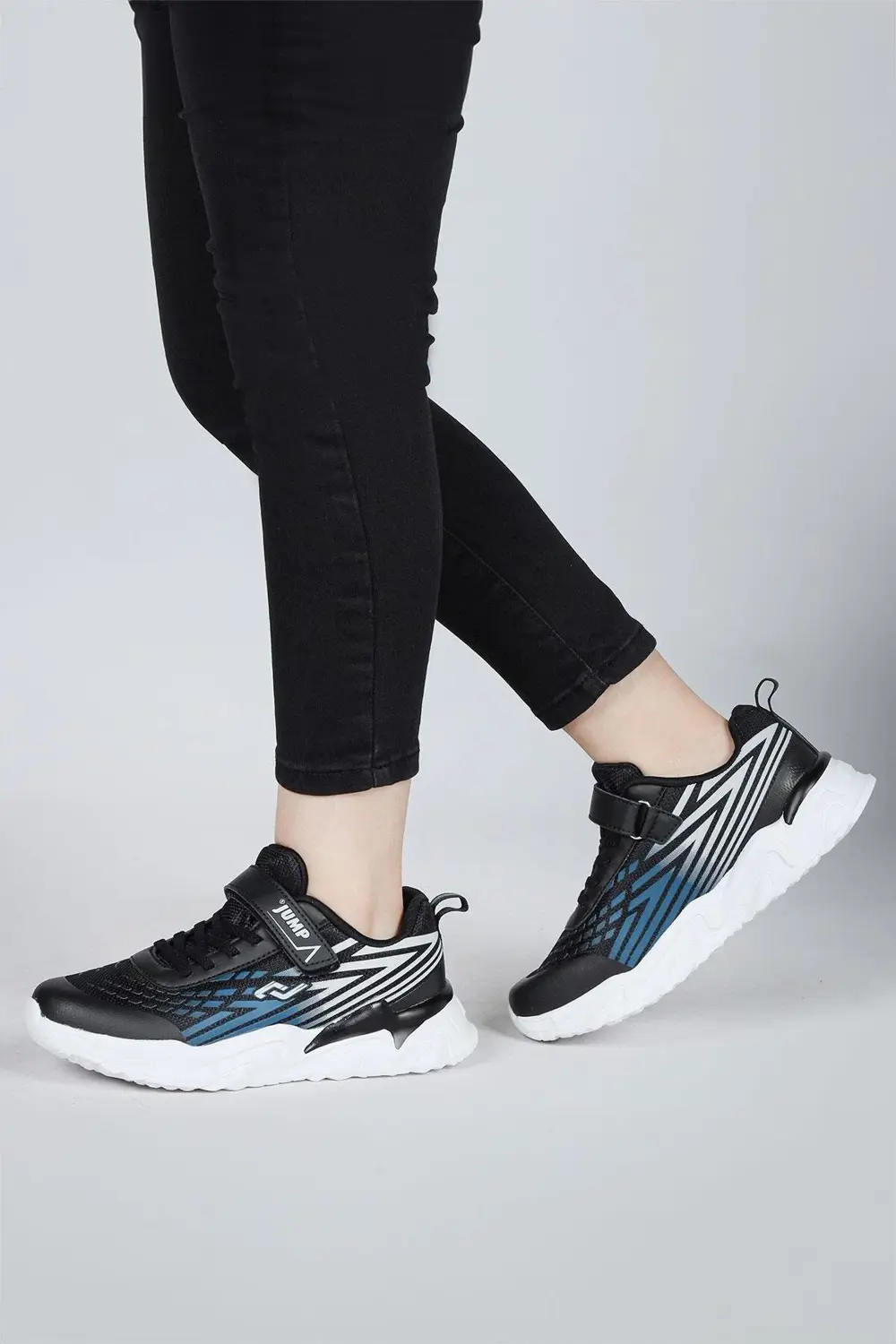 30030 Siyah - Mavi Erkek Çocuk Sneaker Günlük Spor Ayakkabı