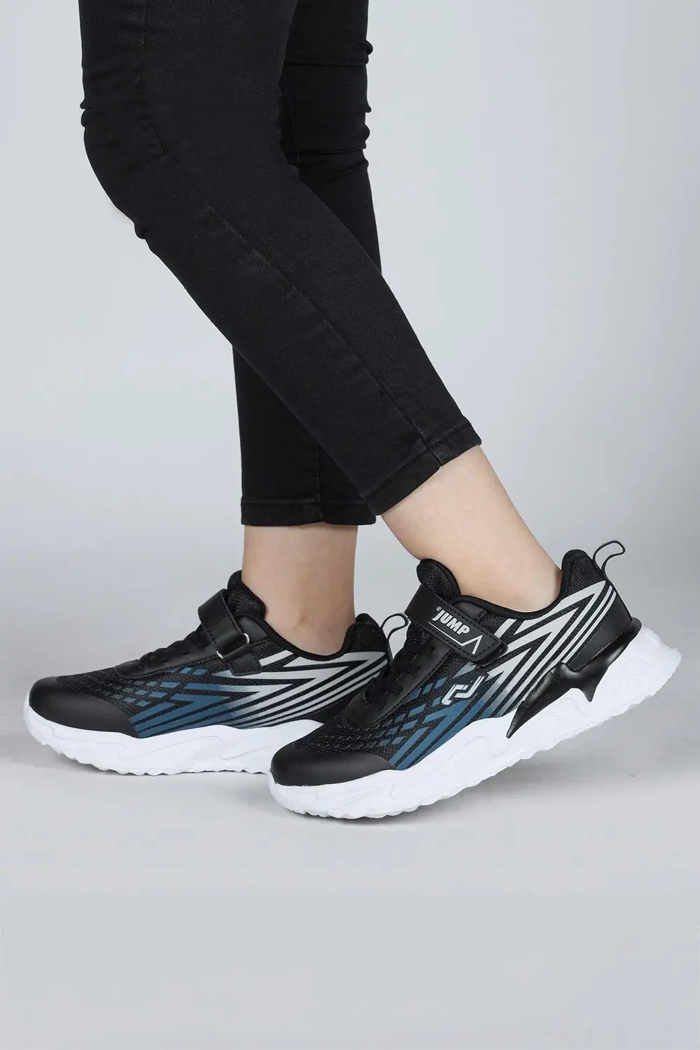 30030 Siyah - Mavi Erkek Çocuk Sneaker Günlük Spor Ayakkabı