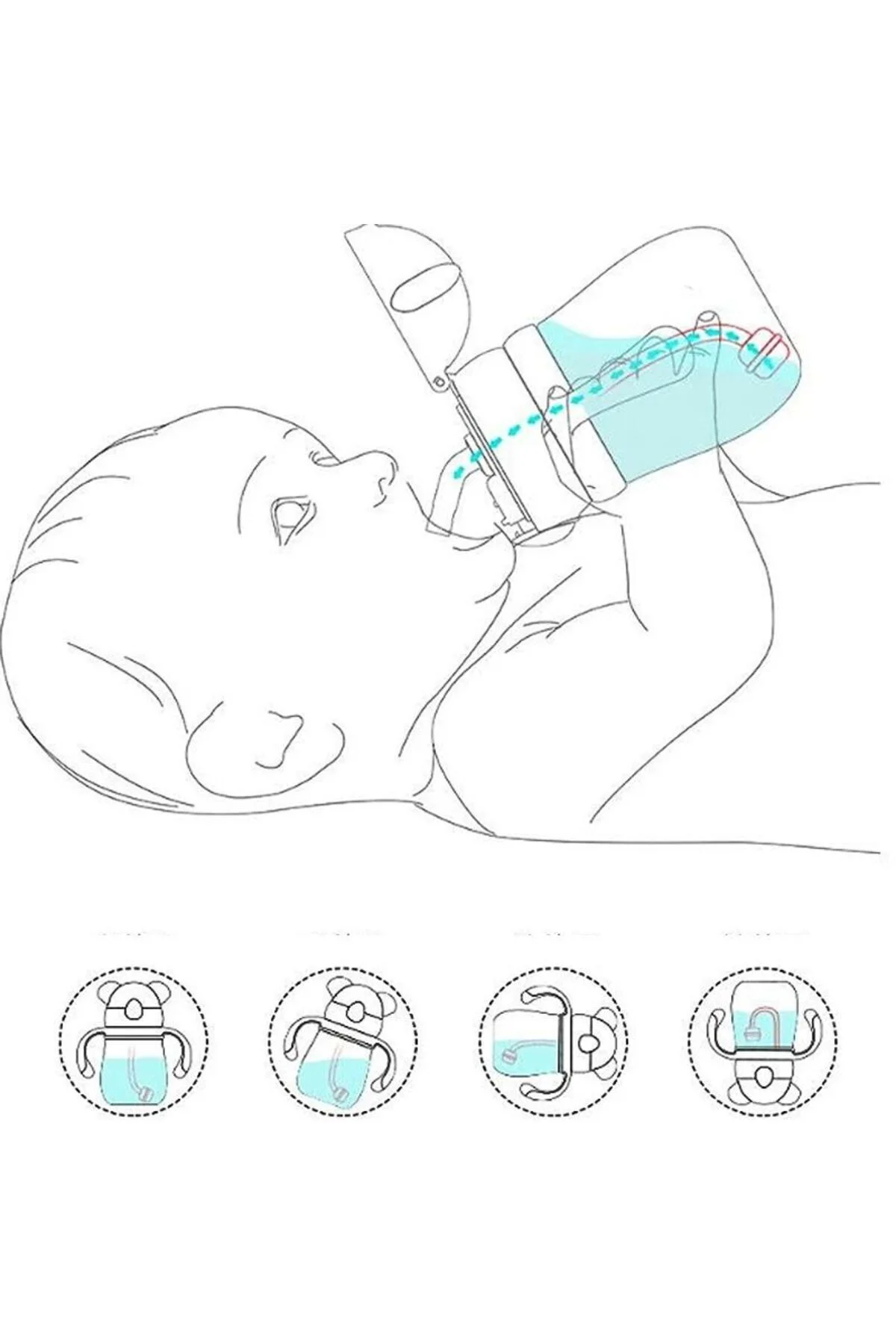 300ml Figürlü Pipeti Suluk Bebek Matara Askılı Sevimli Su Şişesi Bebek Pipetli Biberon Matara Fiyatı, Yorumları ve Özellikleri
