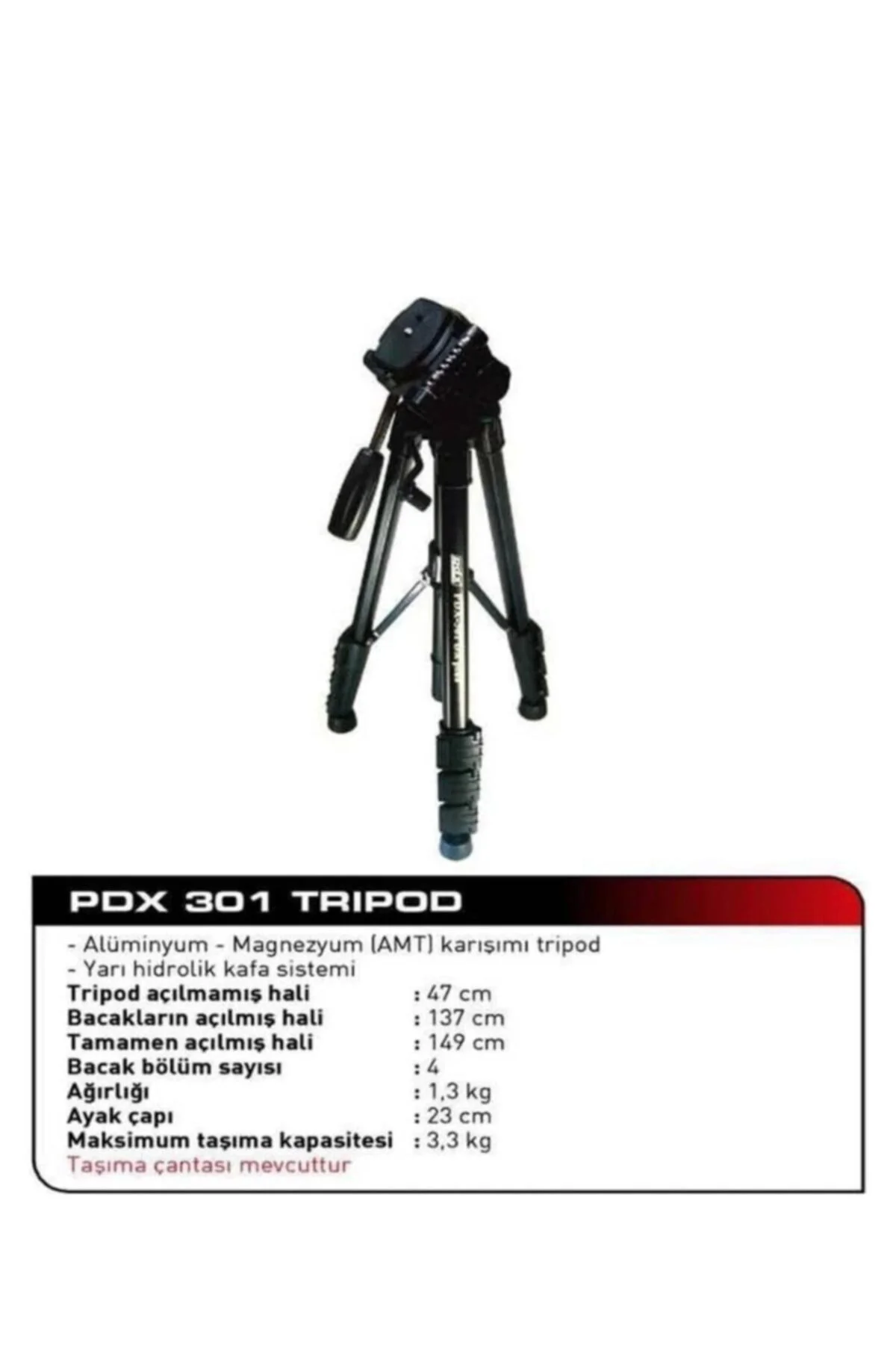 301 Plus Siyah Tripod