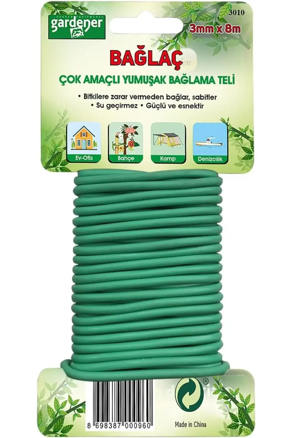 3010 Bağlaç, Çok Amaçlı Yumuşak Bağlama Teli - 3Mm X 8M 978262