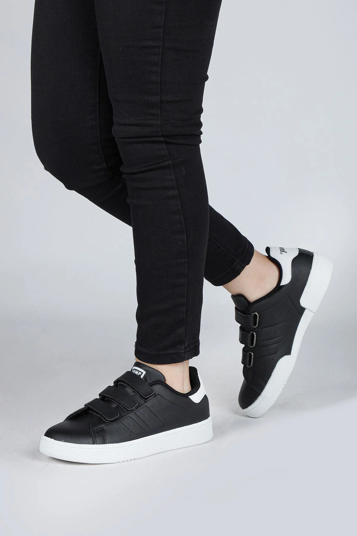 30110 Siyah Cırtlı Üniseks Çocuk Sneaker Günlük Spor Ayakkabı