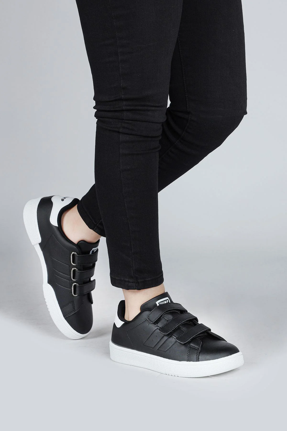 30110 Siyah Cırtlı Üniseks Çocuk Sneaker Günlük Spor Ayakkabı